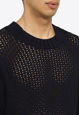 Perforated Knitted Sweater