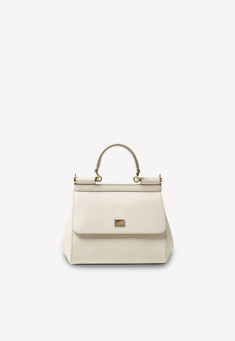 Medium Sicily Top Handle Bag in Dauphine Leather