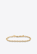 Gold Rope Chain Skull Bracelet