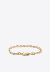 Gold Rope Chain Skull Bracelet