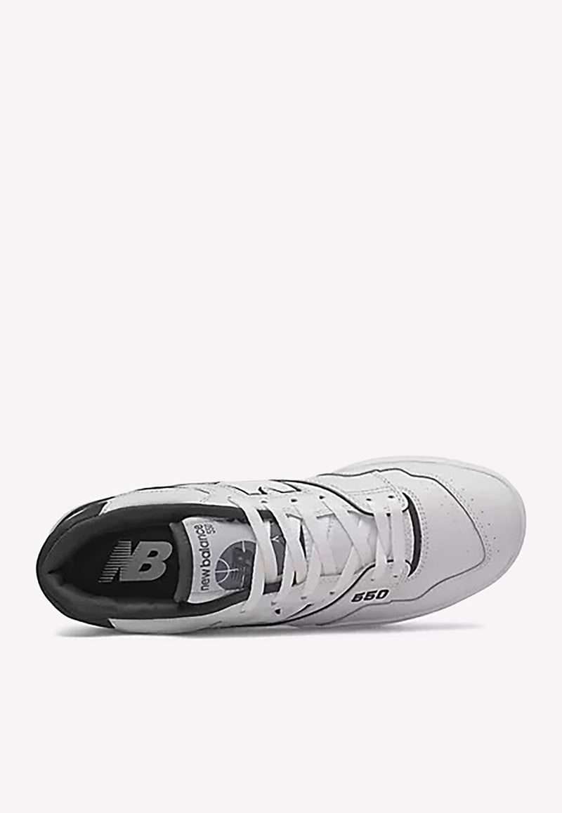 BB550 Low-Top Sneakers in White with Black