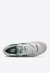 550 Low-Top Sneakers in White with Team Forest Green