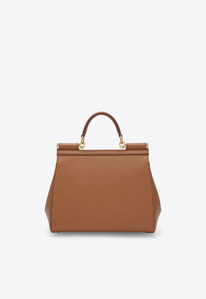 Large Sicily Leather Top Handle Bag