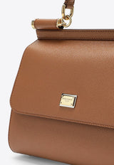 Large Sicily Leather Top Handle Bag