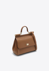 Large Sicily Top Handle Bag in Dauphine Leather