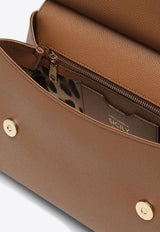 Large Sicily Top Handle Bag in Dauphine Leather