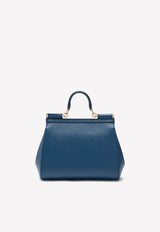 Large Sicily Top Handle Bag in Dauphine Leather