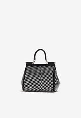 Medium Sicily Rhinestone-Embellished Shoulder Bag