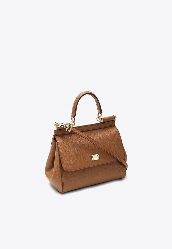 Medium Sicily Top Handle Bag in Leather