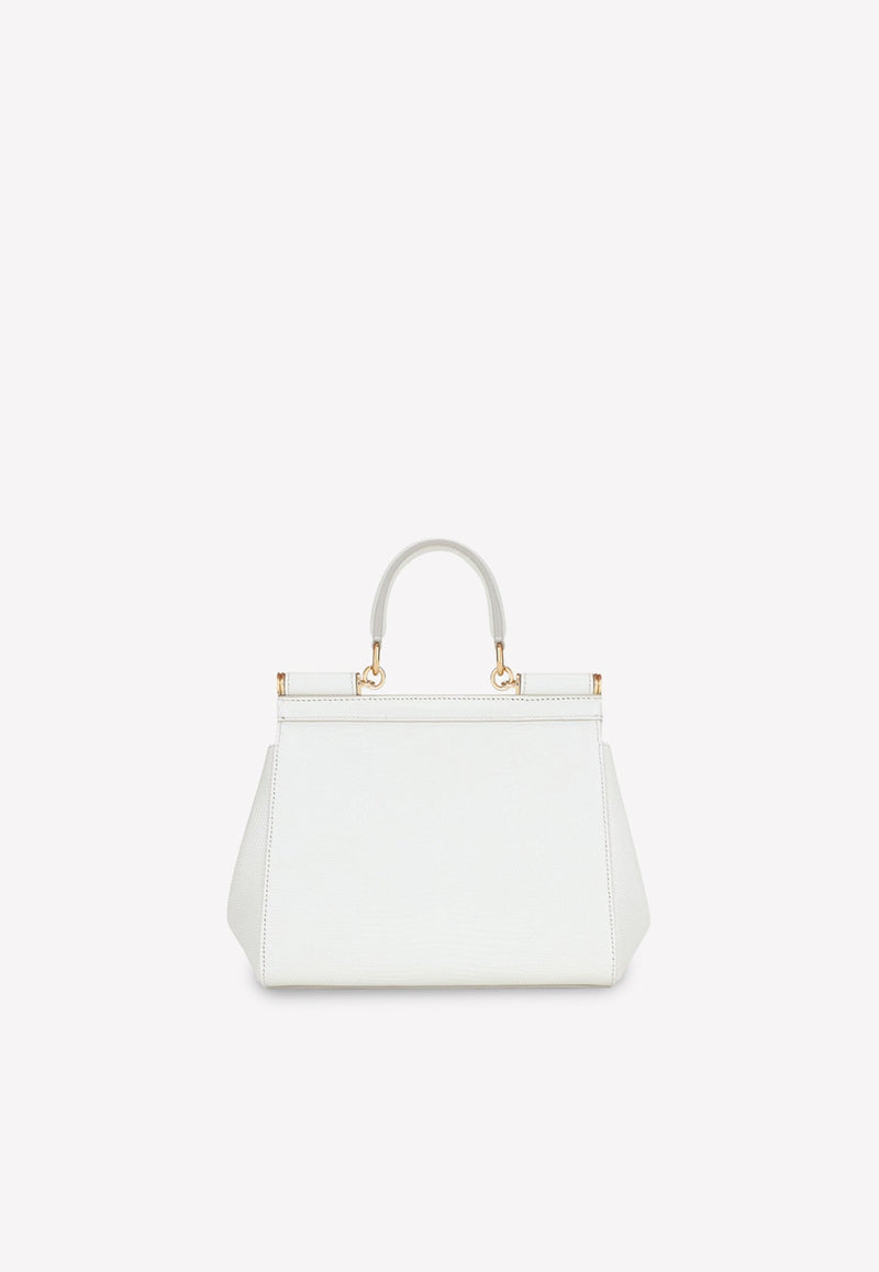 Medium Sicily Top Handle Bag in Dauphine Leather