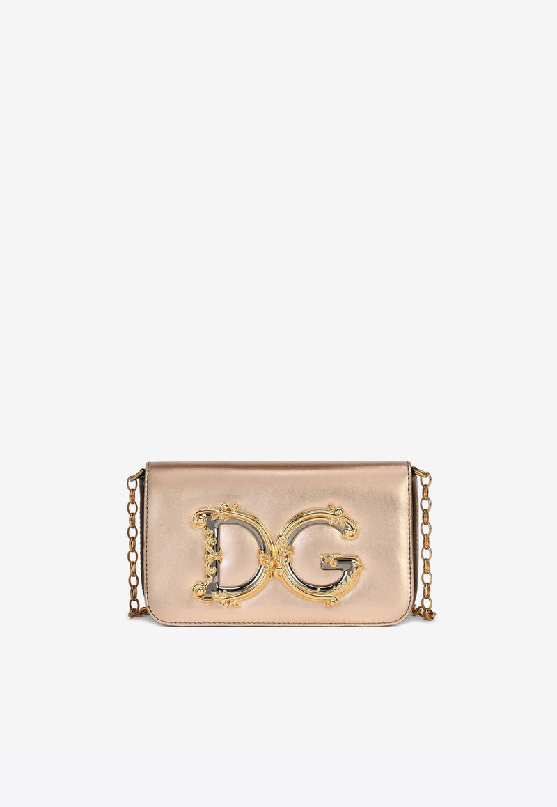 DG Girls Nappa Mordore Leather Chain Clutch