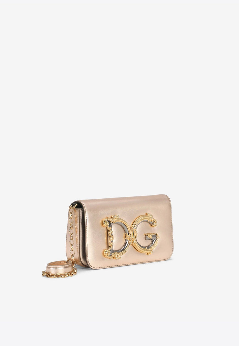 DG Girls Nappa Mordore Leather Chain Clutch