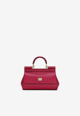 Small Sicily Top Handle Bag in Dauphine Leather