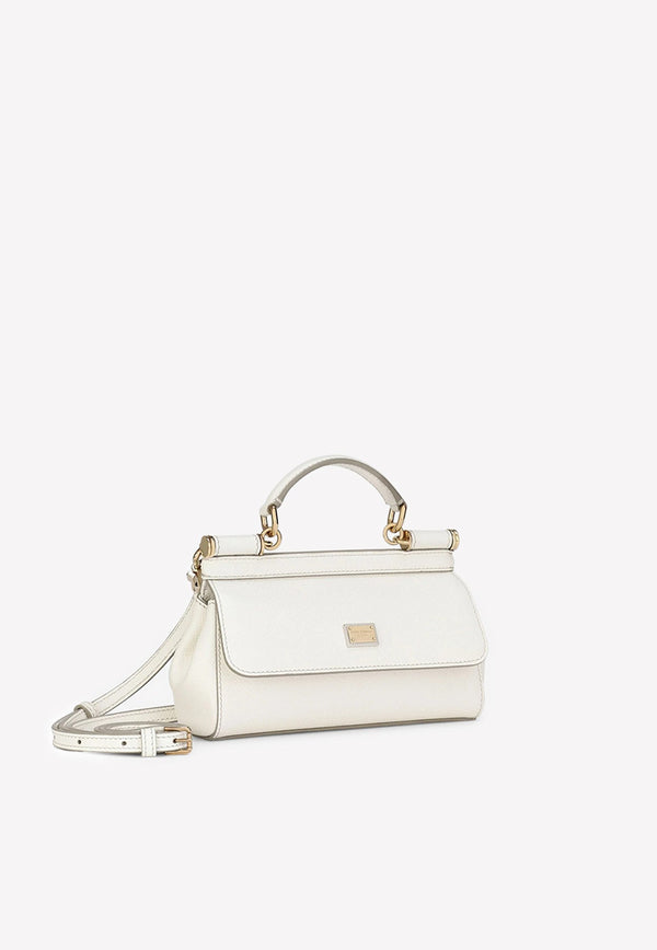 Small Sicily Top Handle Bag in Dauphine Leather