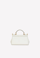 Small Sicily Top Handle Bag in Dauphine Leather