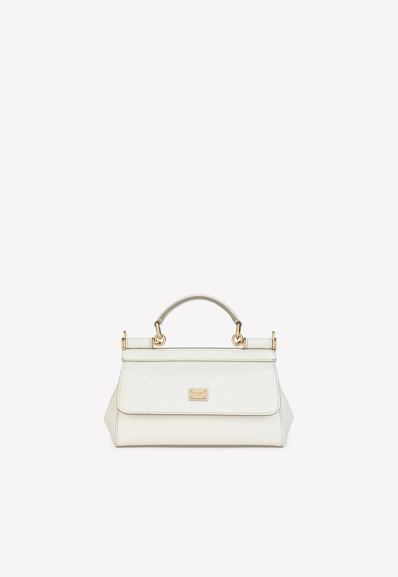 Small Sicily Top Handle Bag in Dauphine Leather