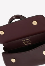 Small Sicily Top Handle Bag in Calf Leather
