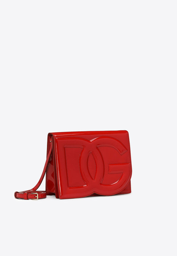 DG Logo Patent Leather Crossbody Bag