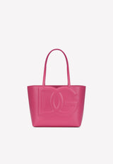 Small DG Embossed Tote Bag in Calf Leather