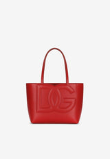 Small DG Logo Tote Bag in Calf Leather