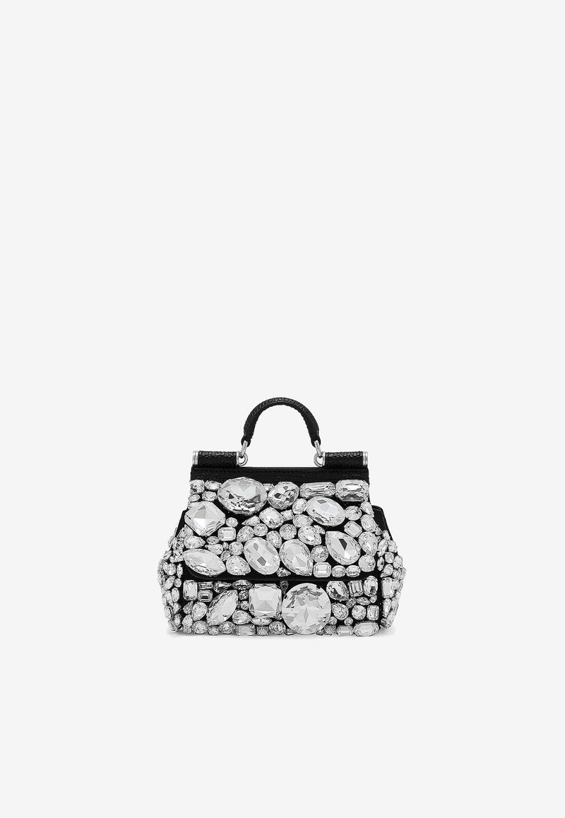 Mini Sicily Crystal-Embellished Handbag