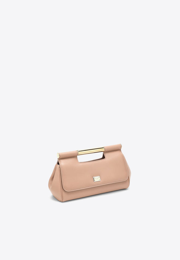 Medium Sicily Leather Clutch Bag