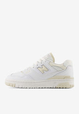 Low-Top 550 Sneakers in White/Cream
