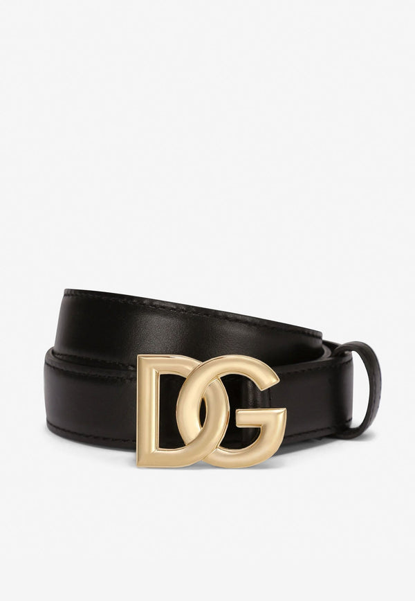DG Logo Calf Leather Belt