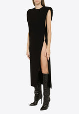 Midi Dress with Long Side Slit