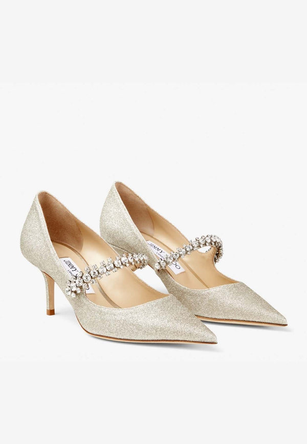 Bing 65 Crystal-Embellished Glitter Pumps