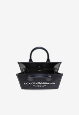 Small Rubberized Logo Top Handle Bag