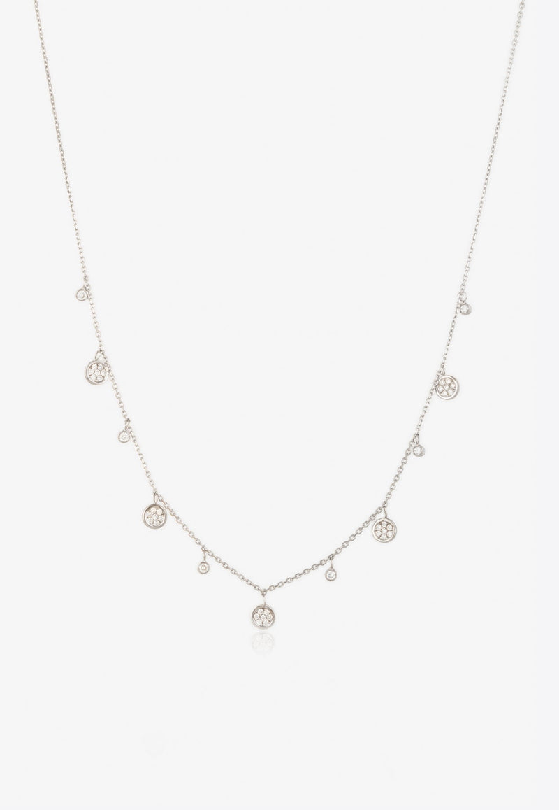 Sweet Collection 18-karat White Gold Necklace with White Diamonds