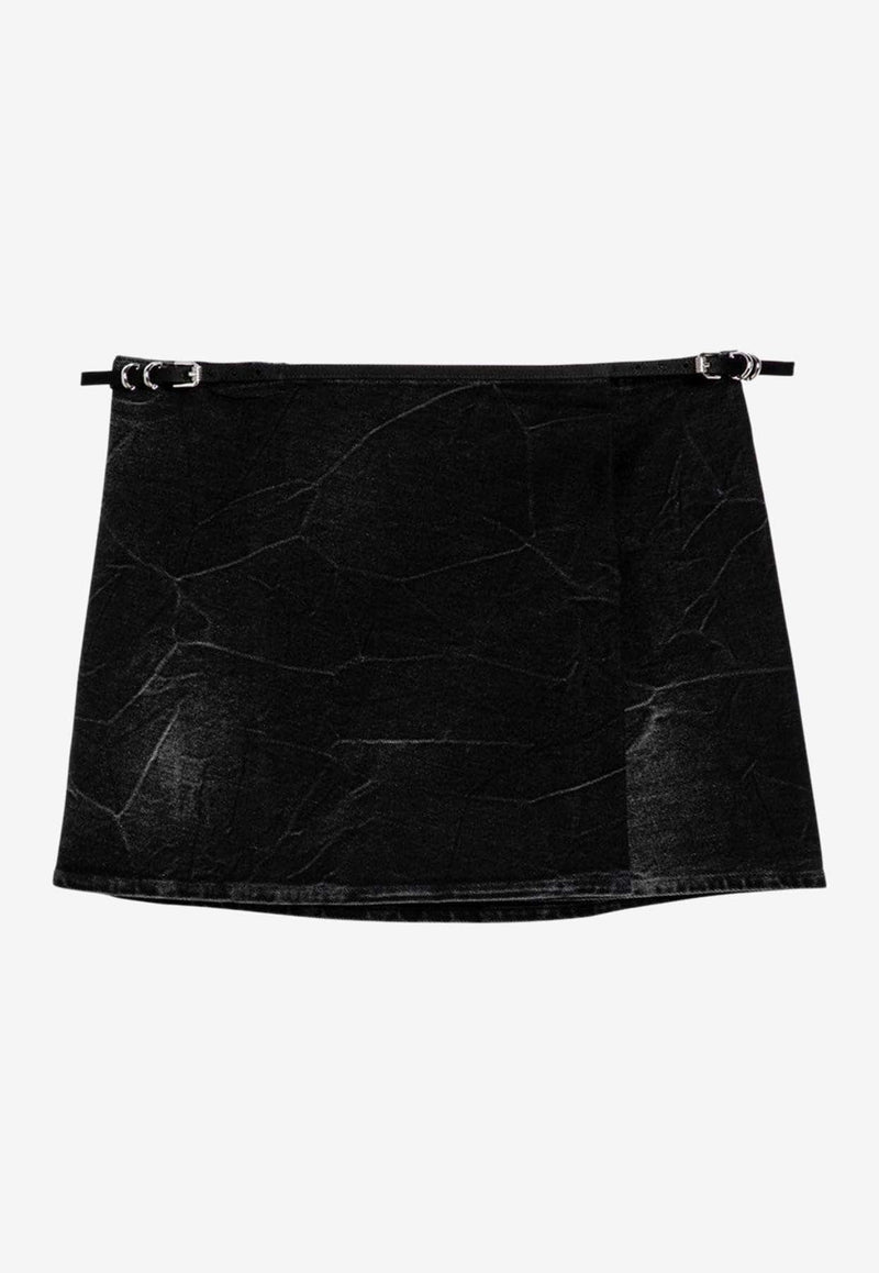 Voyou Denim Mini Wrap Skirt