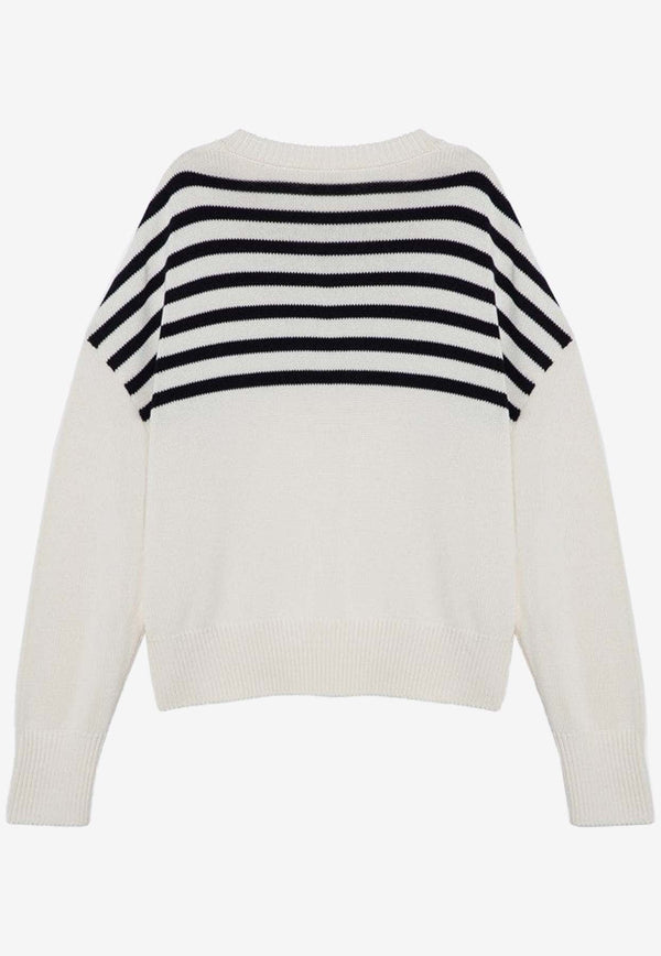 4G Striped Rib-Knit Sweater