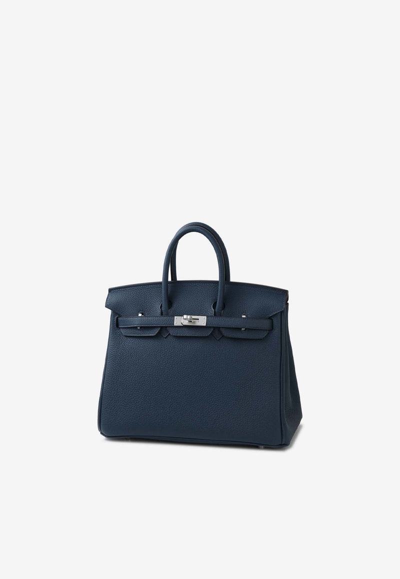 Birkin 25 in Blue de Prusse Togo Leather with Palladium Hardware