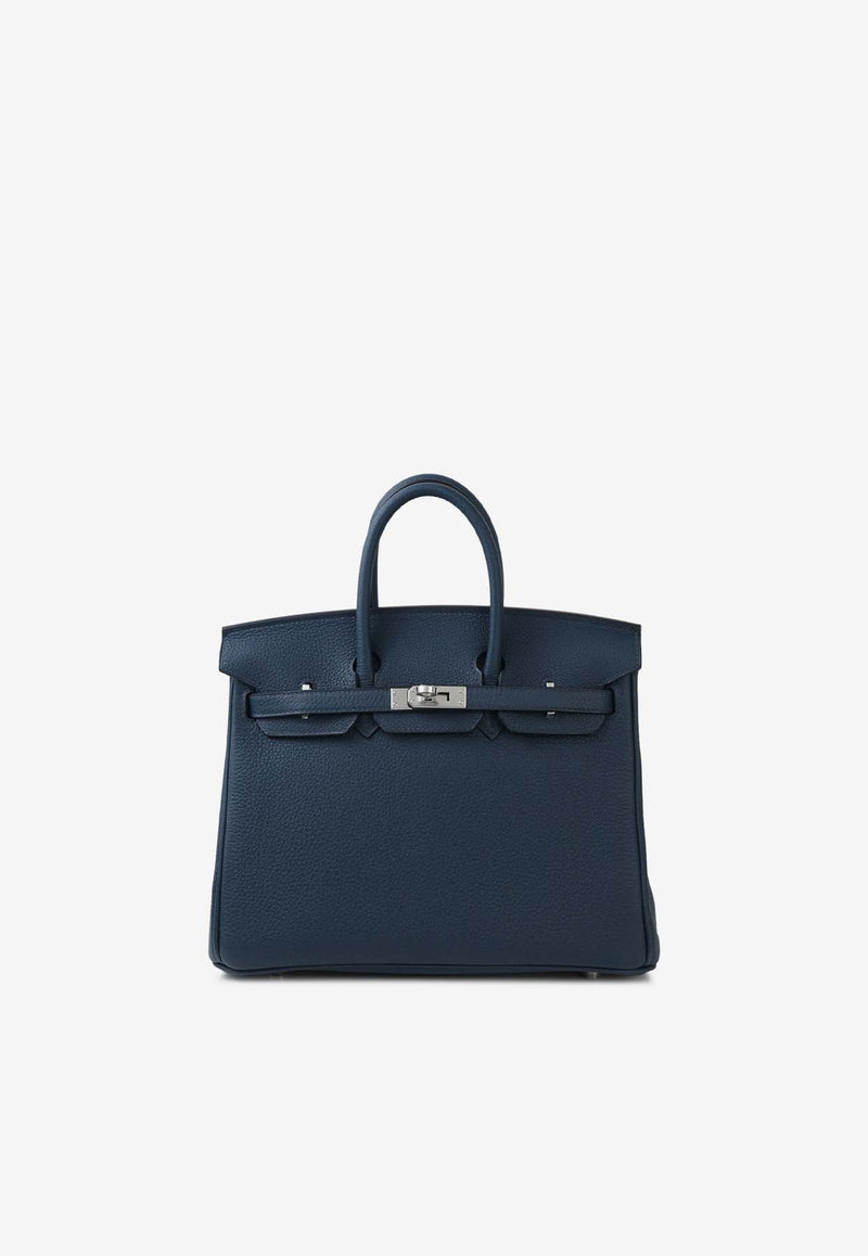 Birkin 25 in Blue de Prusse Togo Leather with Palladium Hardware