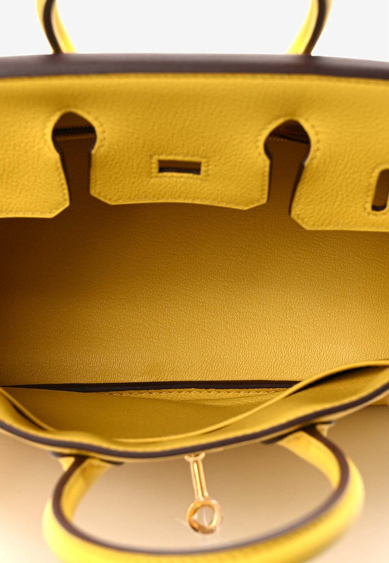 Birkin 25 in Jaune de Naples Taurillon Novillo Leather with Gold Hardware