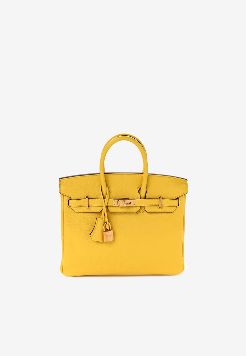 Birkin 25 in Jaune de Naples Taurillon Novillo Leather with Gold Hardware