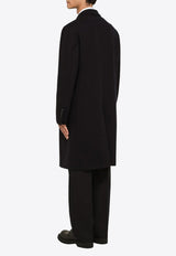Double-Breasted Knee-Length Wool Coat