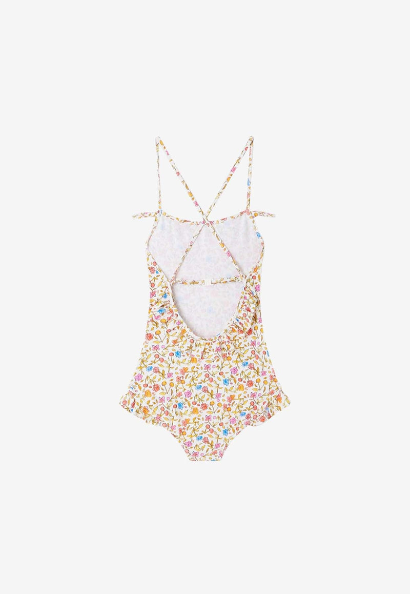 Girls Abbie Floral Swimsuit