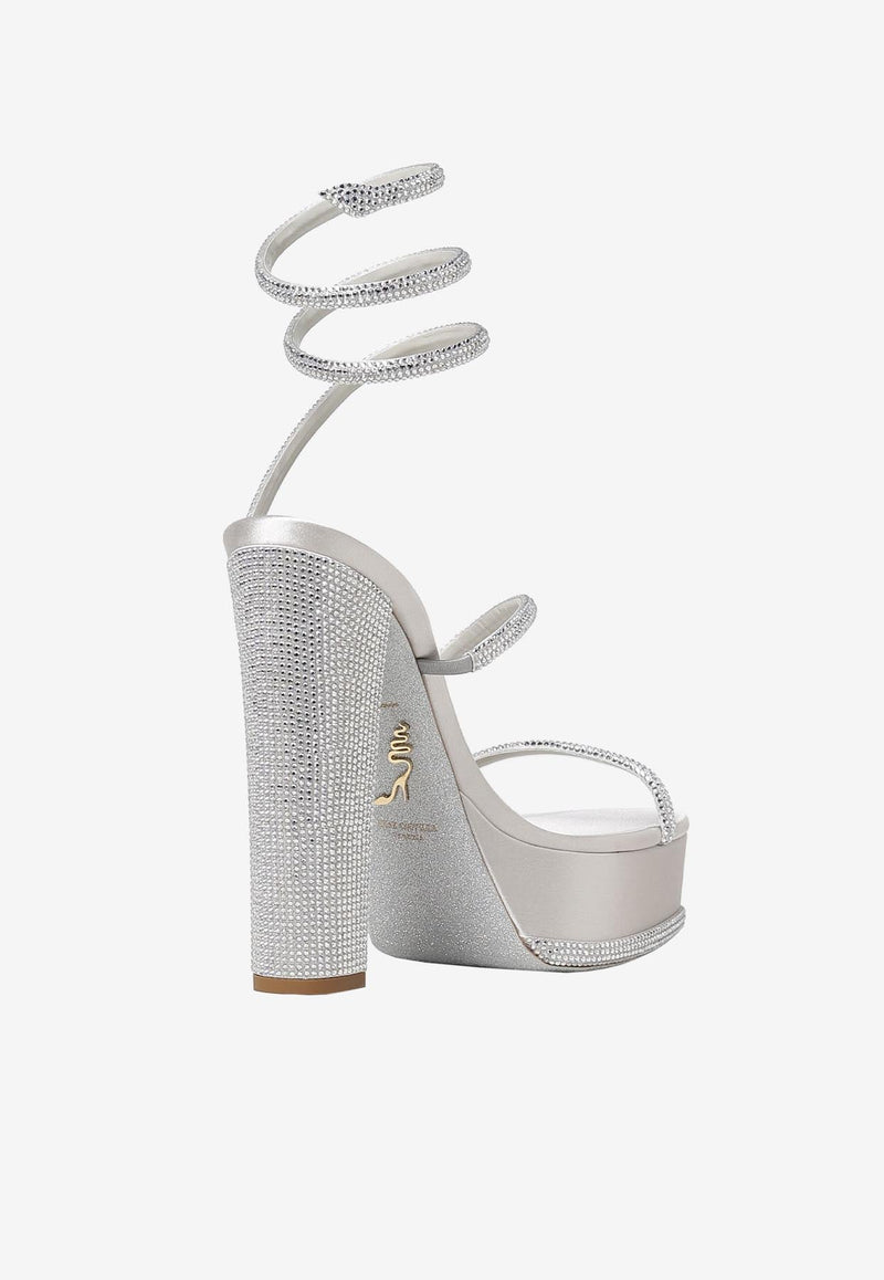 Cleo 130 Crystal-Embellished Platform Sandals