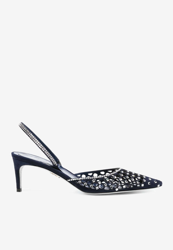 Carrie 60 Slingback Crystal-Embellished Pumps