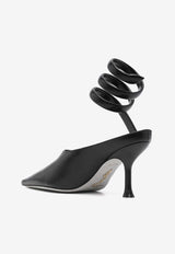 Grace 80 Pointed-Toe Leather Pumps