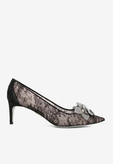 60 Pointed-Toe Lace Pumps