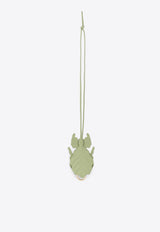 Leaf Insect Leather Keyfob Charm