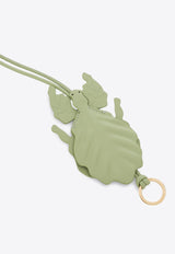 Leaf Insect Leather Keyfob Charm