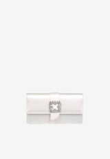 Capri Satin Clutch with CLC Crystal Buckle