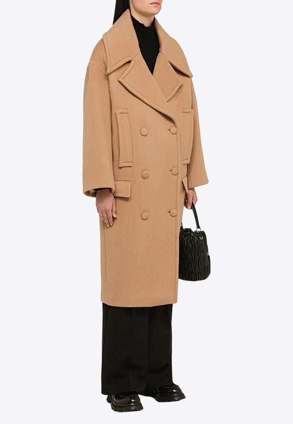 Oversized Double-Breasted Wool Coat