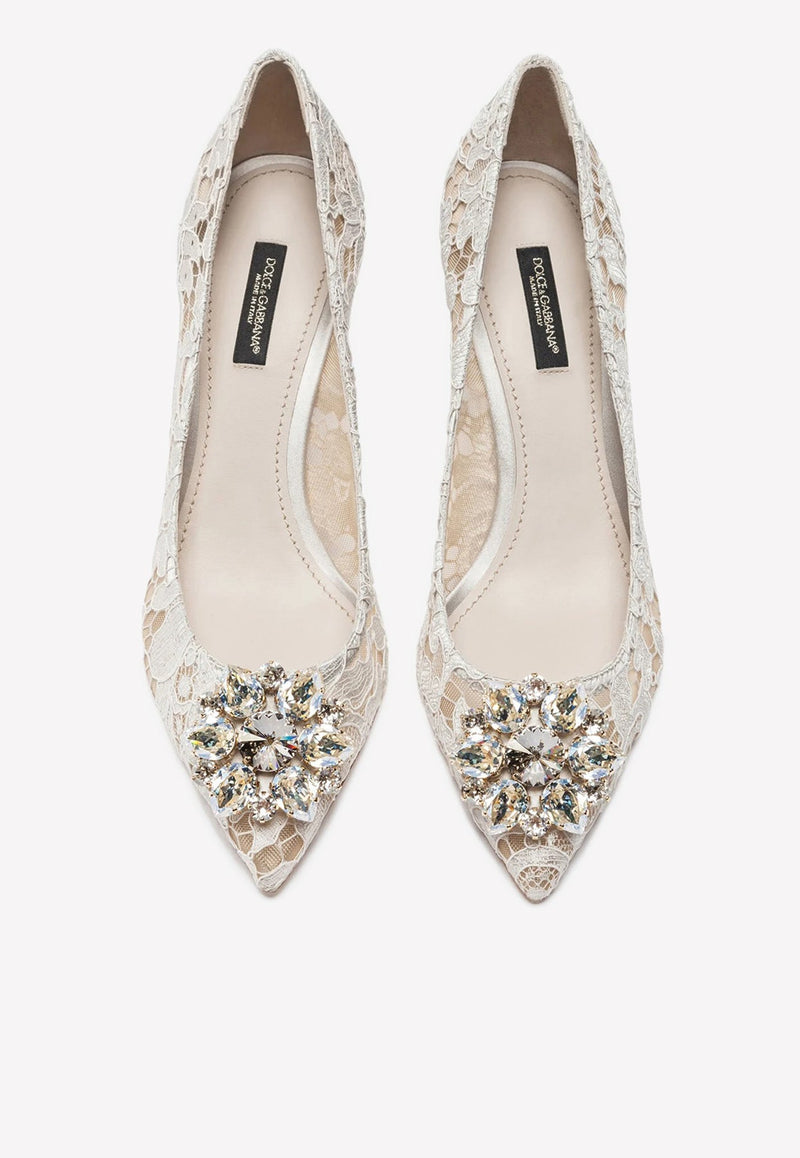 Bellucci 60 Crystal-Embellished Pumps in Taormina Lace