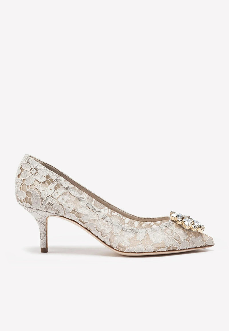 Bellucci 60 Crystal-Embellished Pumps in Taormina Lace